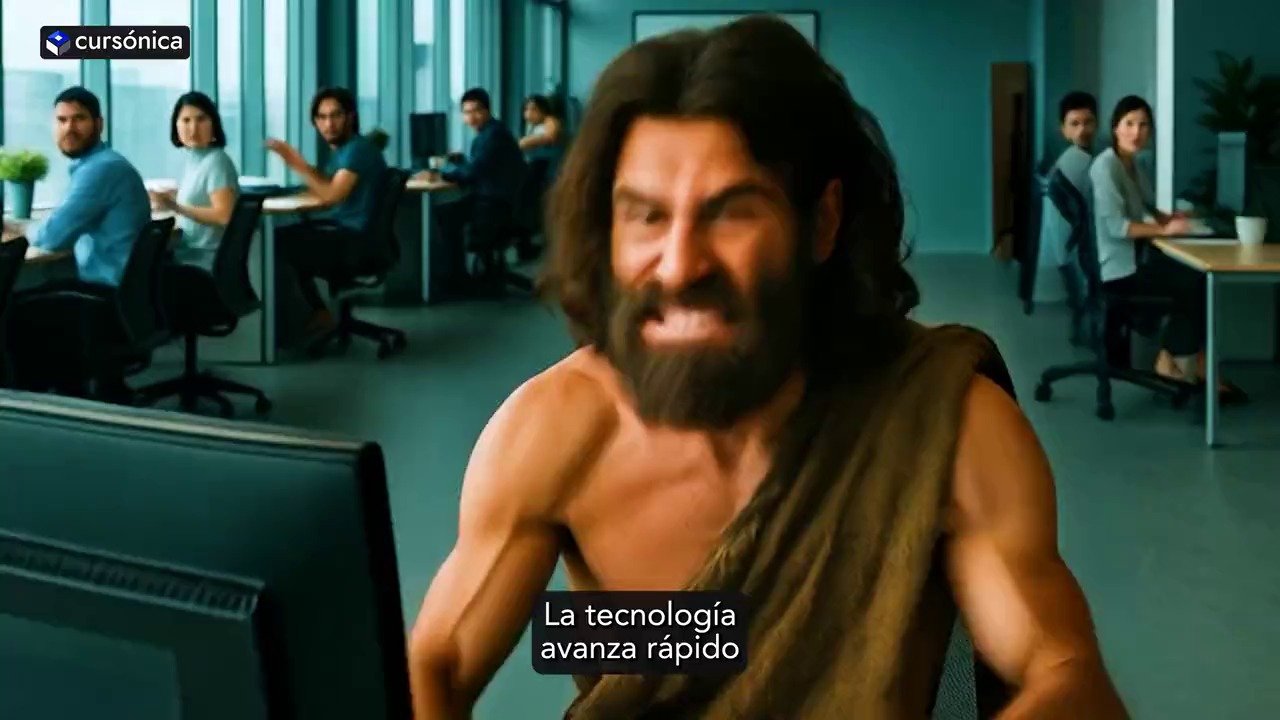 El presentador de Cursónica habla frente a una cámara de grabación en el estudio